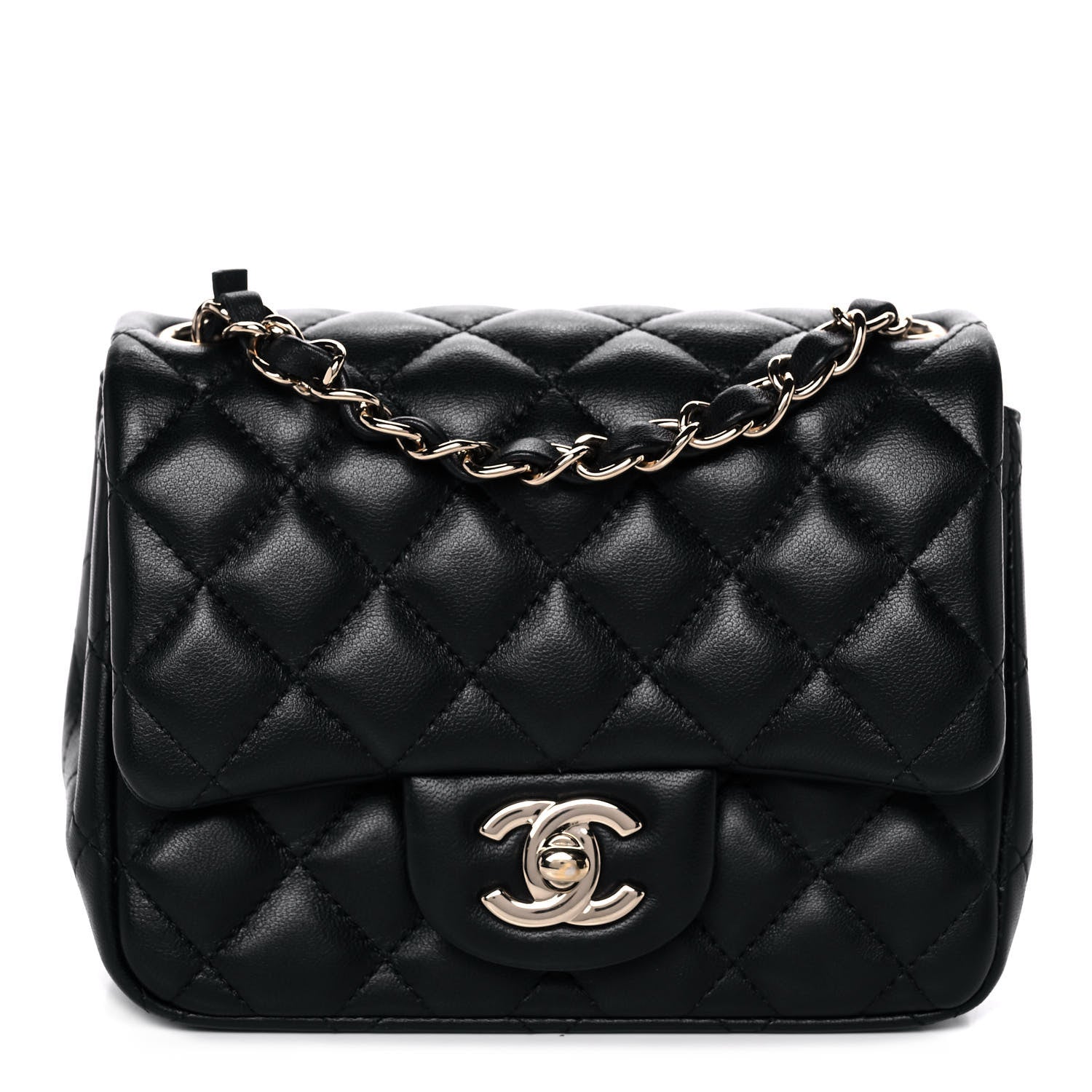 Chanel Lambskin Quilted Mini Square Flap Black 1 of 13
