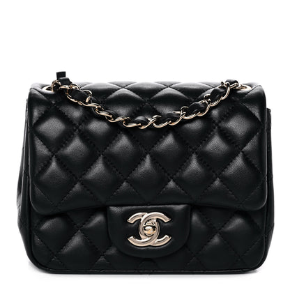 Chanel Lambskin Quilted Mini Square Flap Black 1 of 13