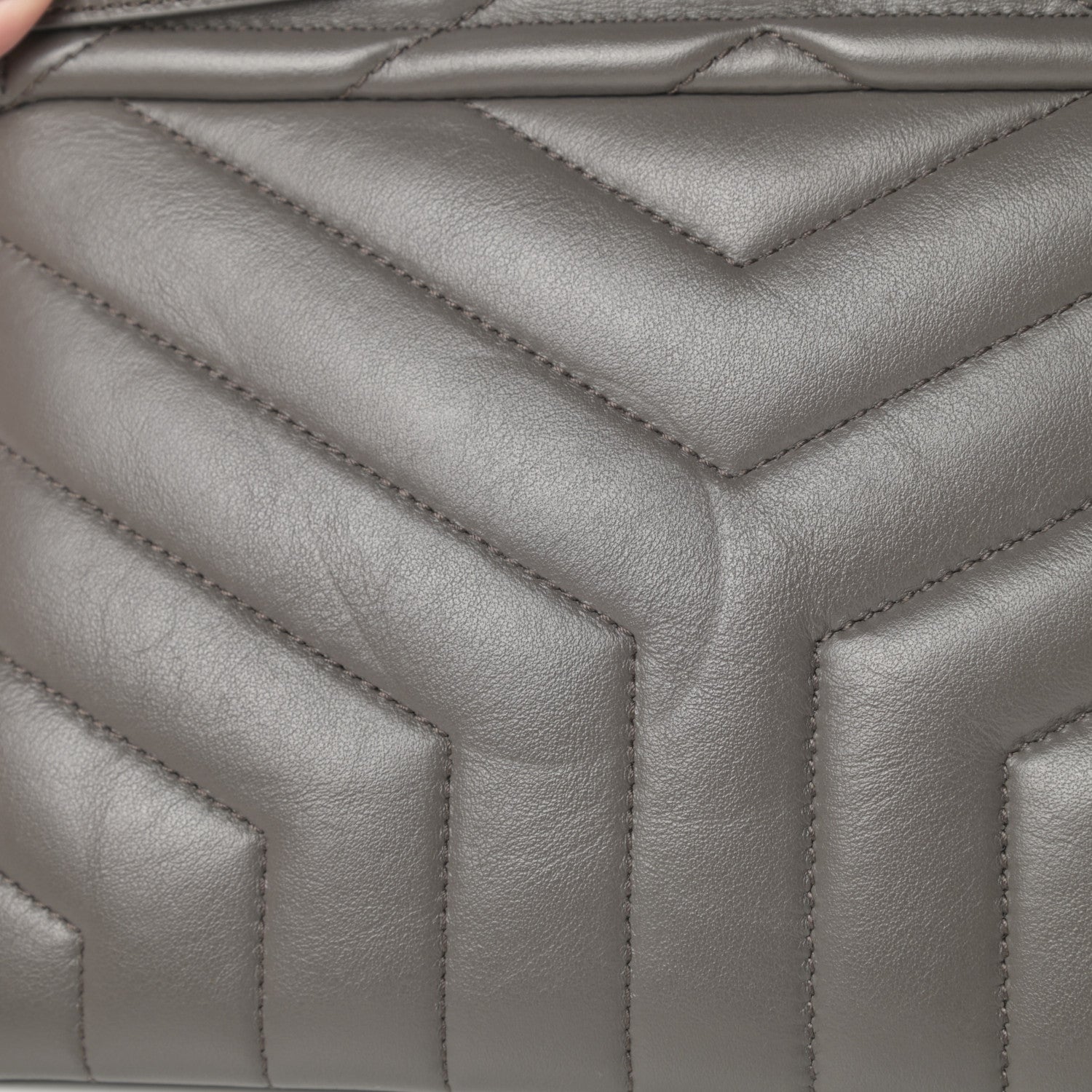 Saint Laurent Calfskin Y Quilted Monogram Loulou Flap Bag Earth 12 of 14