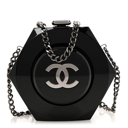 Chanel Plexiglass Octagon CC Minaudiere Clutch Black 1 of 11