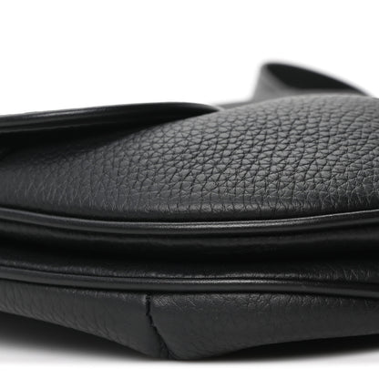 Christian Dior Grained Calfskin Mens Saddle Crossbody Bag Black 9 of 10