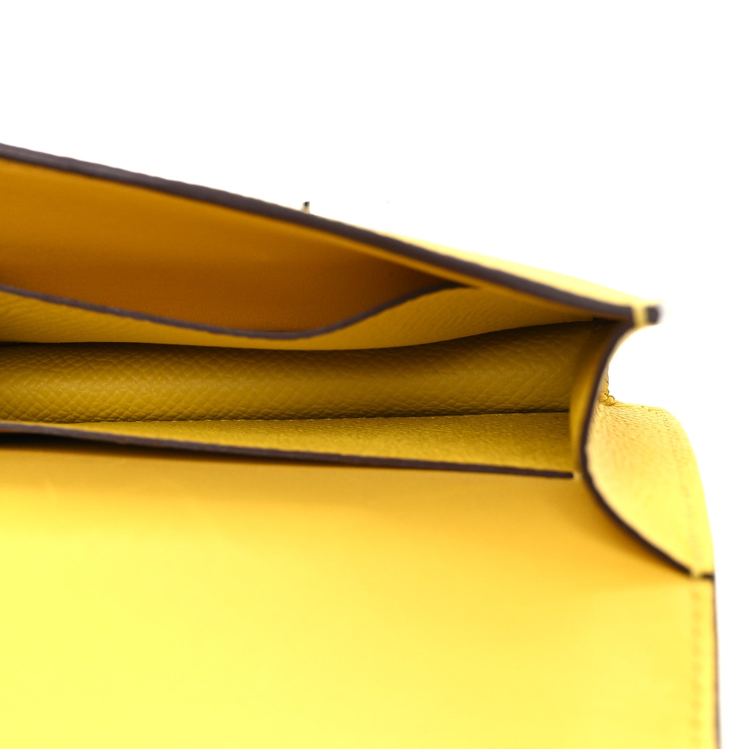 Hermes Epsom Constance Slim Wallet Jaune de Naples 6 of 9