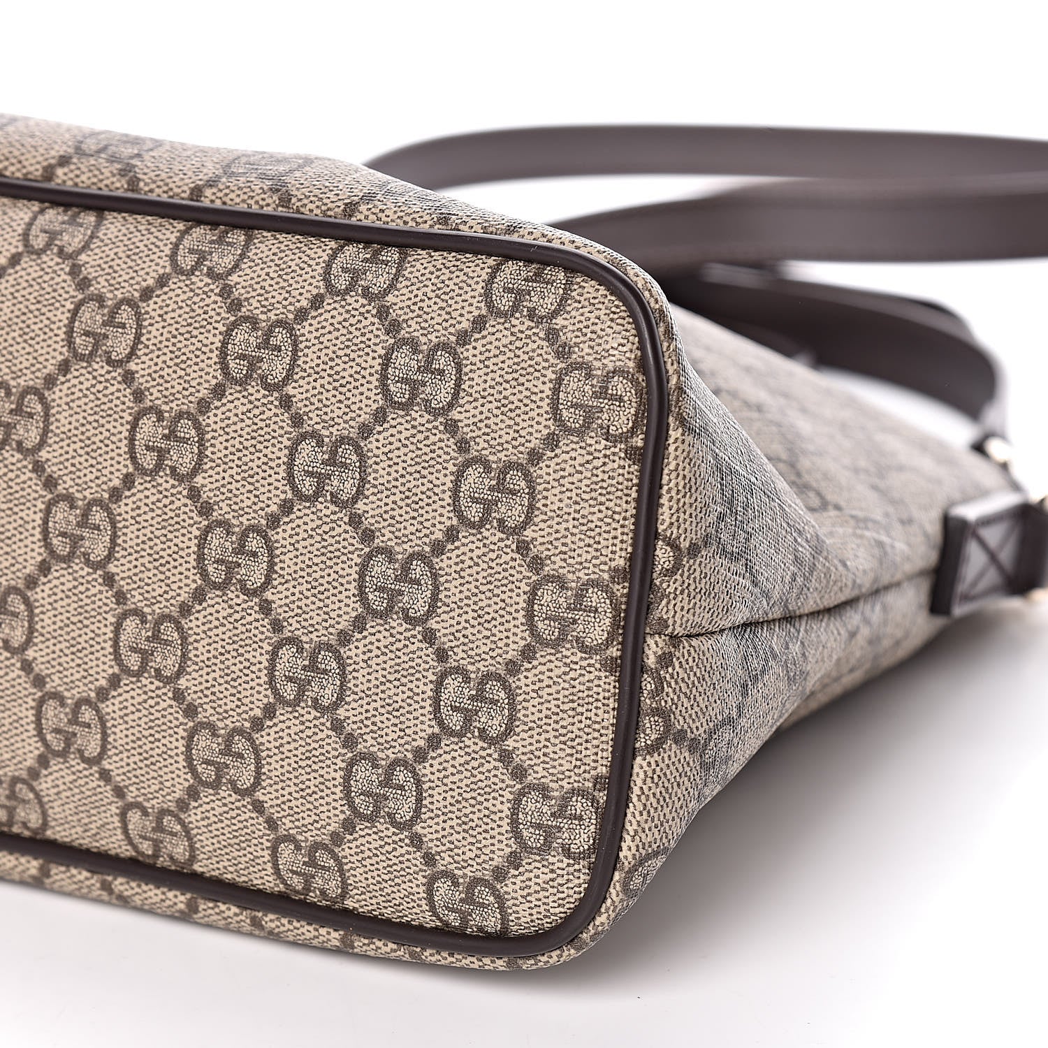 Gucci GG Supreme Monogram Small Zippered Tote Dark Brown 10 of 10