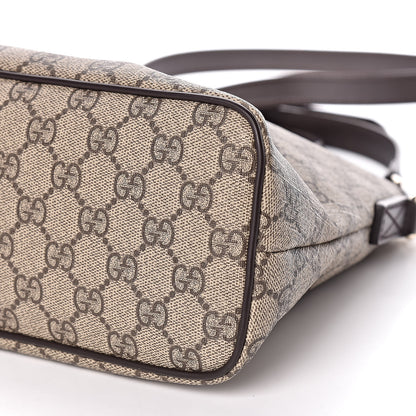 Gucci GG Supreme Monogram Small Zippered Tote Dark Brown 10 of 10