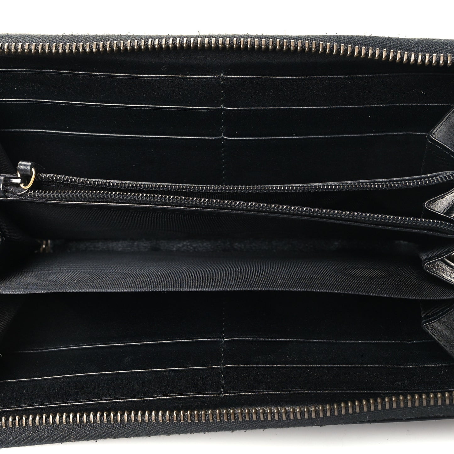 Calfskin Matelasse GG Marmont Zip Around Wallet Black