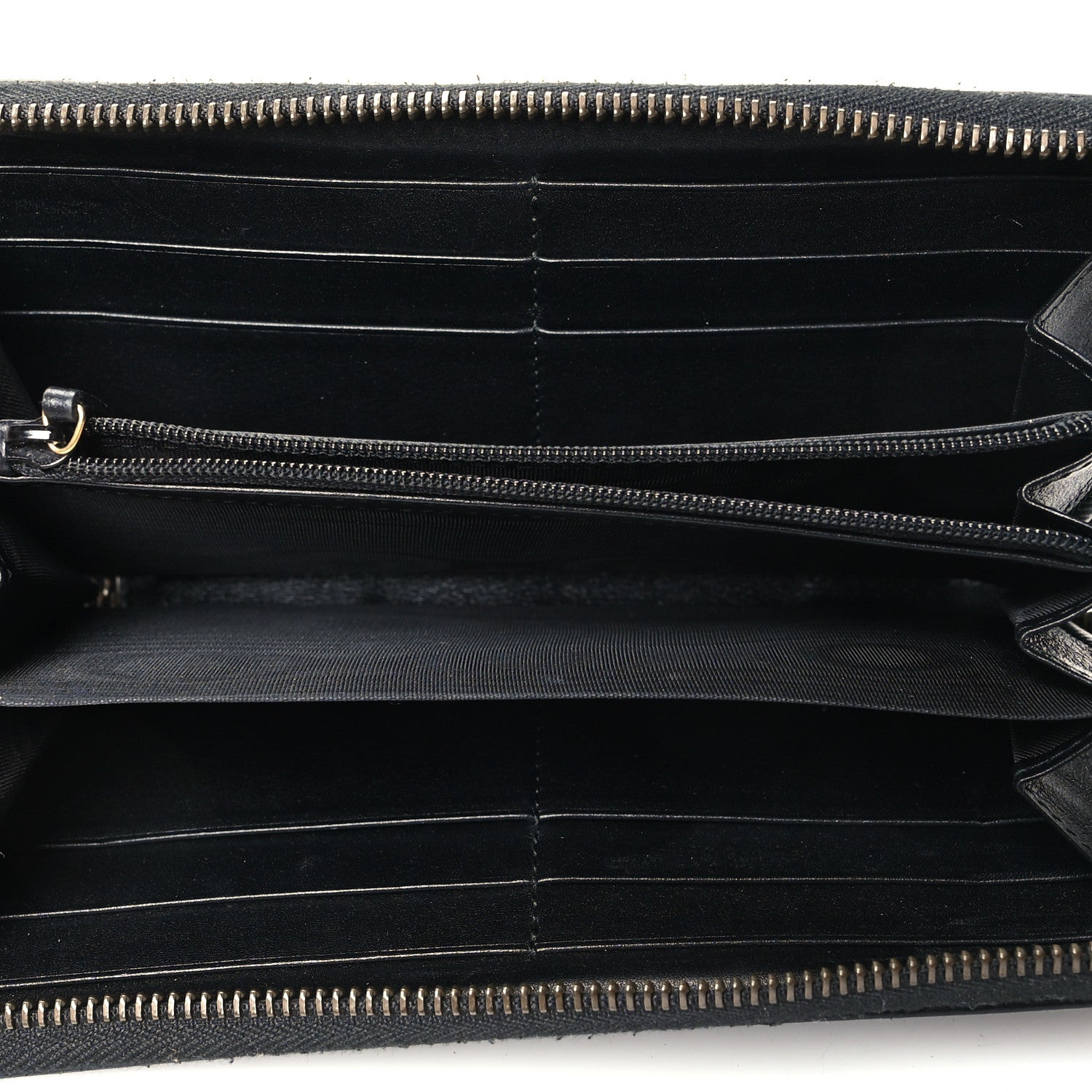 Gucci Calfskin Matelasse GG Marmont Zip Around Wallet Black 5 of 11
