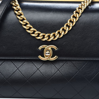 Chanel Goatskin Stitched Flap Black 9 of 18