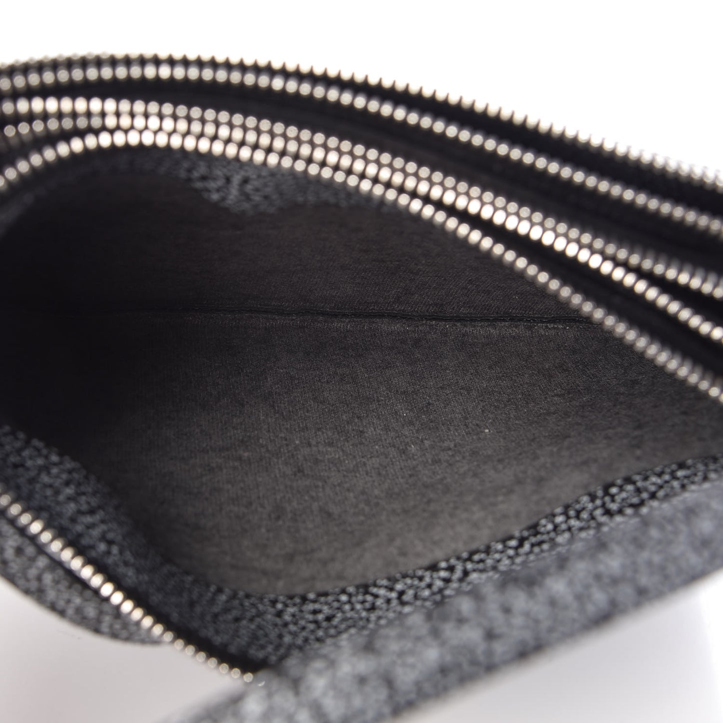 Lambskin Embossed Small Trio Crossbody Bag Black White
