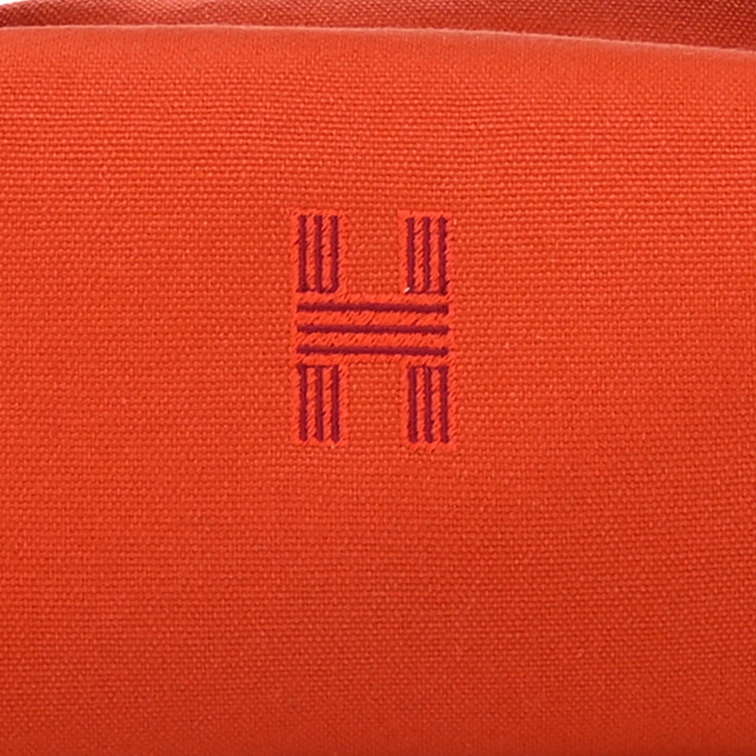 Hermes Canvas Small Bride-A-Brac Pouch Orange Feu 7 of 10