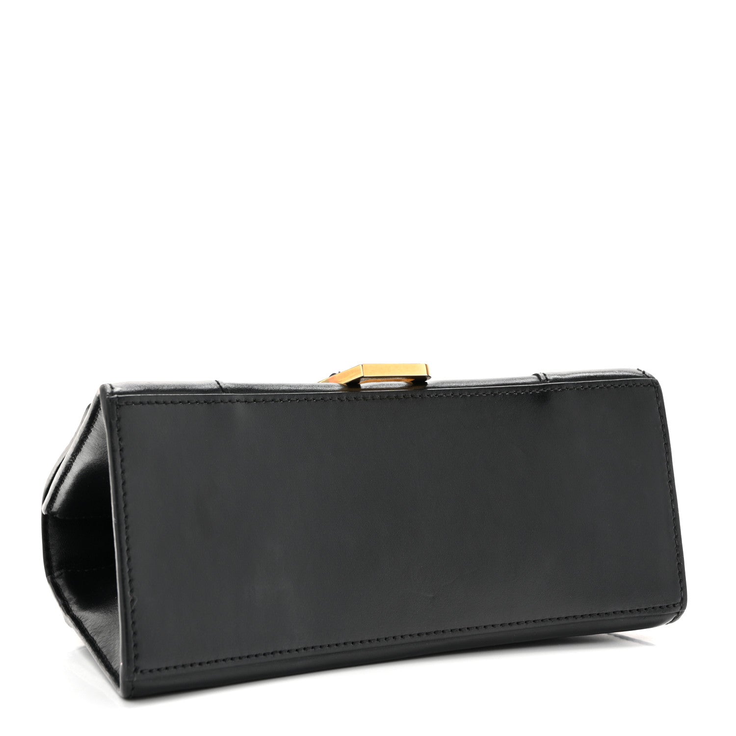 Balenciaga Shiny Box Calfskin Small Hourglass Top Handle Bag Black 4 of 15