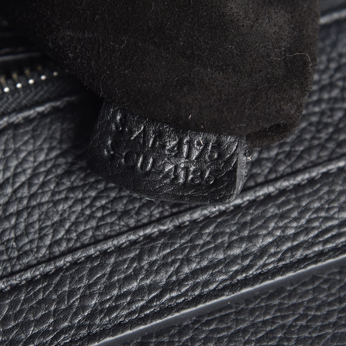Drummed Calfskin Micro Luggage Black