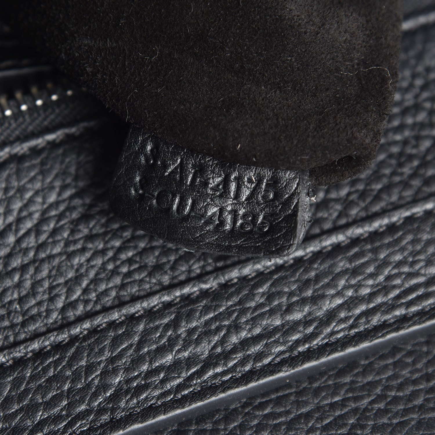 Celine Drummed Calfskin Micro Luggage Black 6 of 9