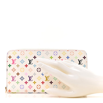 Louis Vuitton Monogram Multicolor Zippy Wallet White Litchi 2 of 8