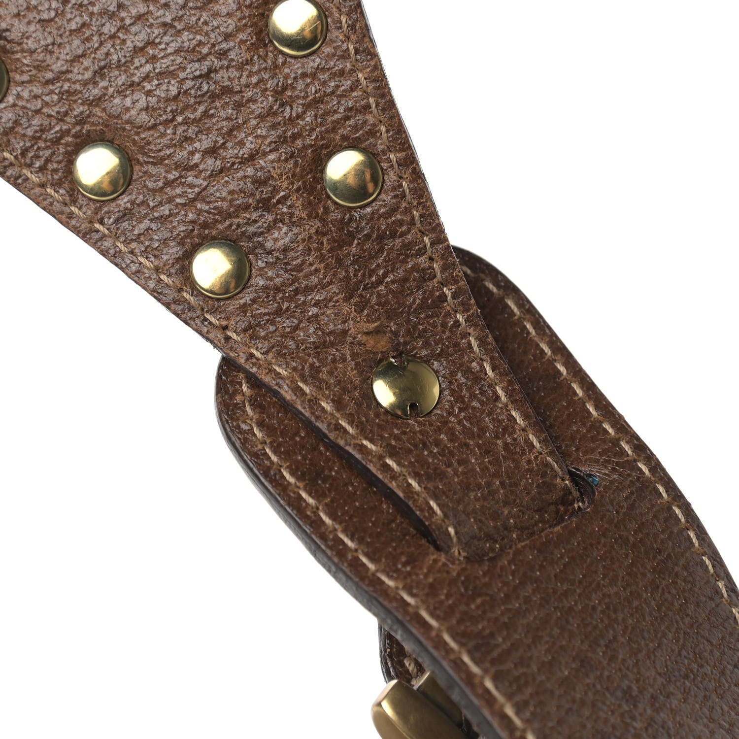 Gucci Monogram Web Studded Pelham Shoulder Bag Dark Brown 12 of 13