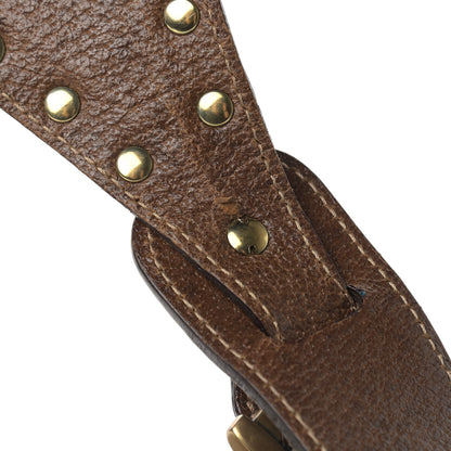 Gucci Monogram Web Studded Pelham Shoulder Bag Dark Brown 12 of 13