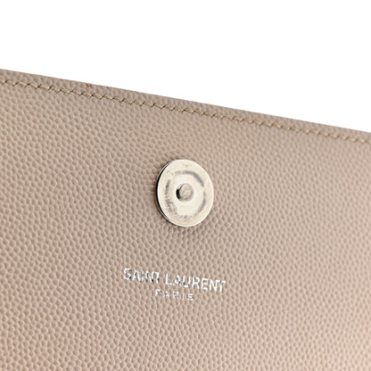 Saint Laurent Grain De Poudre Classic Kate Monogram Clutch Nude Powder 6 of 9