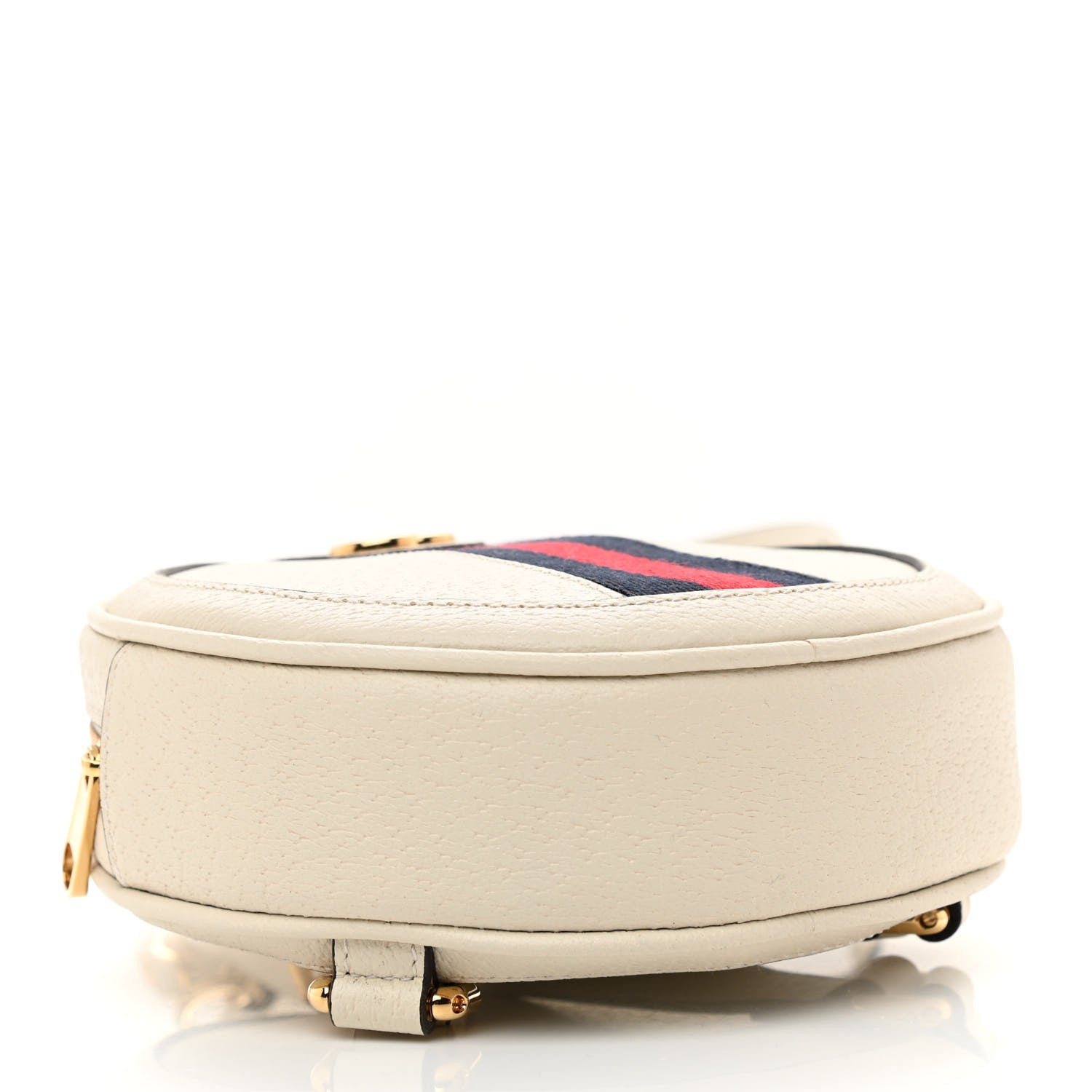 Gucci Textured Calfskin Web Mini Ophidia Round Backpack Mystic White 4 of 8