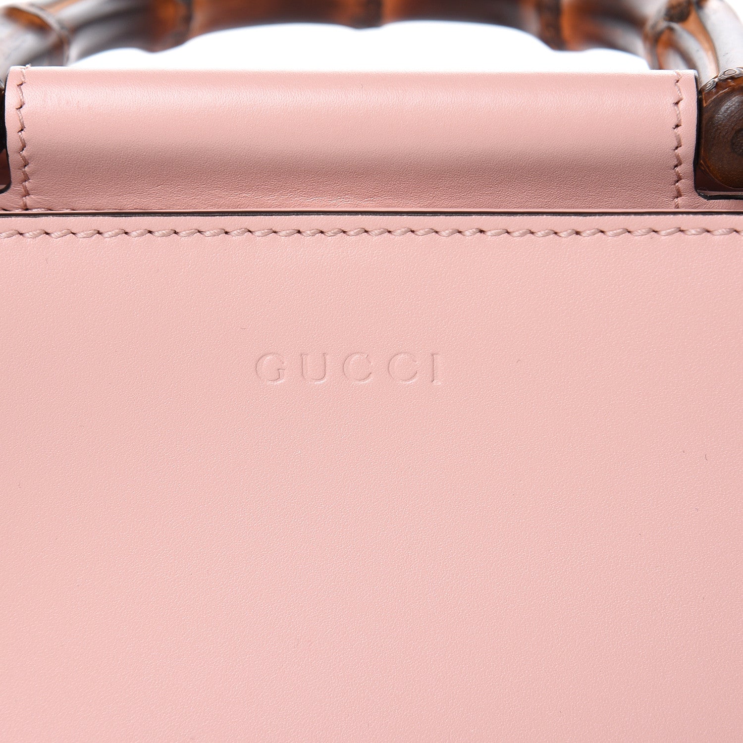 Gucci Nappa Bamboo Web Mini Nymphaea Top Handle Bag Perfect Pink Mystic White 11 of 11