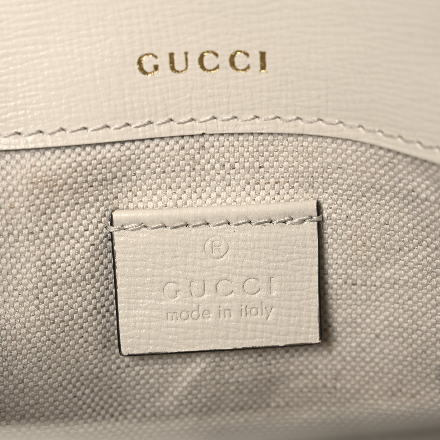 GG Supreme Monogram Web Mini Horsebit 1955 Shoulder Bag Beige Mystic White