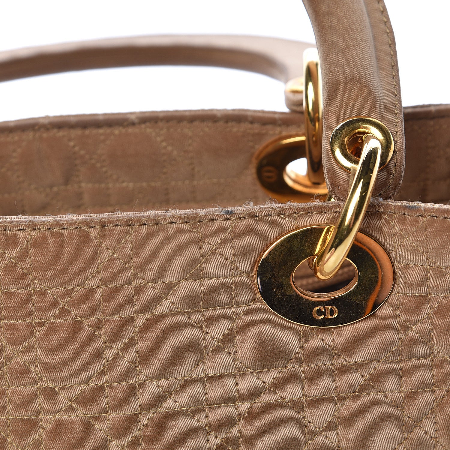 Christian Dior Nylon Cannage Medium Lady Dior Beige 20 of 21