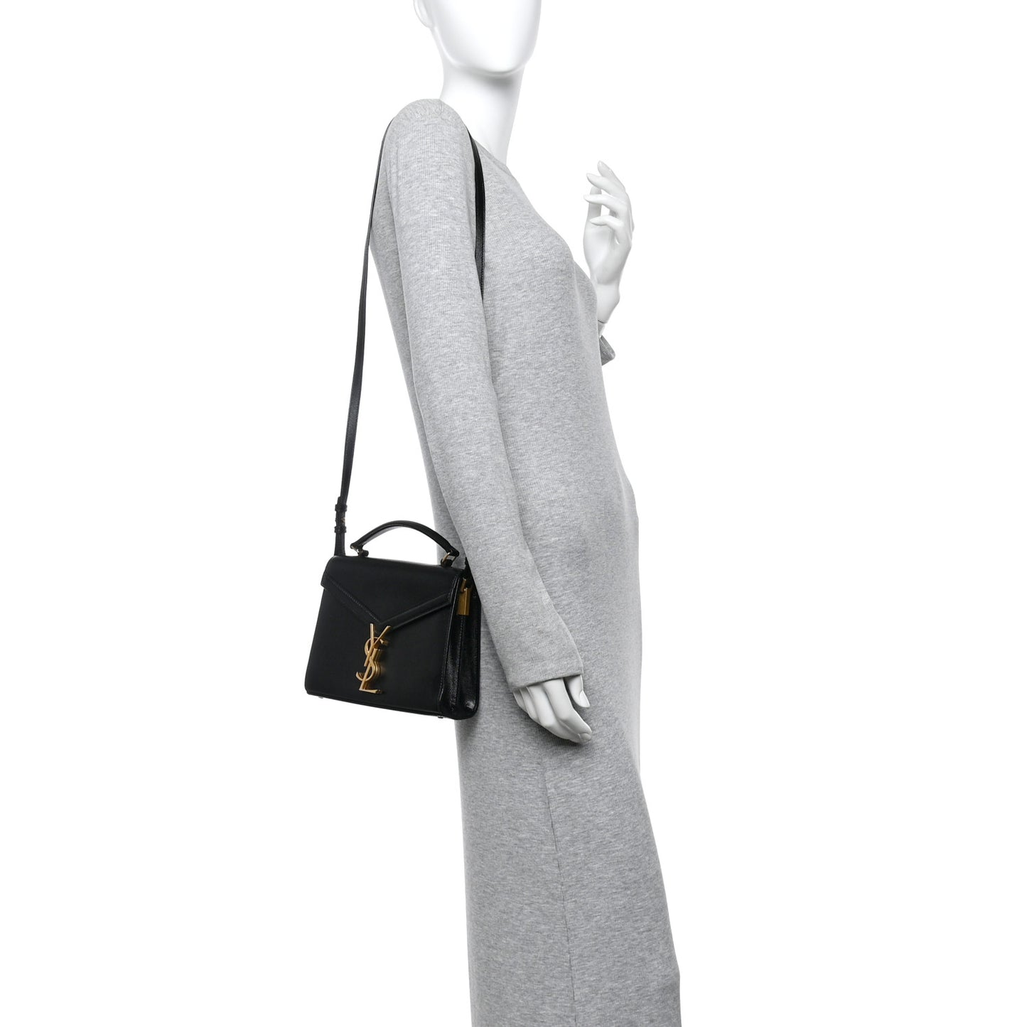 Grain De Poudre Mini Classic Monogram Cassandra Top Handle Black