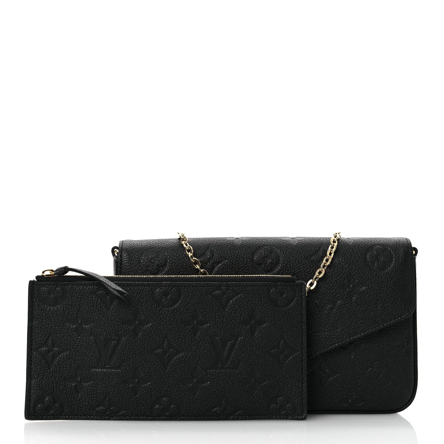 Louis Vuitton Empreinte Pochette Felicie Chain Wallet Black 3 of 13