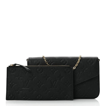 Louis Vuitton Empreinte Pochette Felicie Chain Wallet Black 3 of 13
