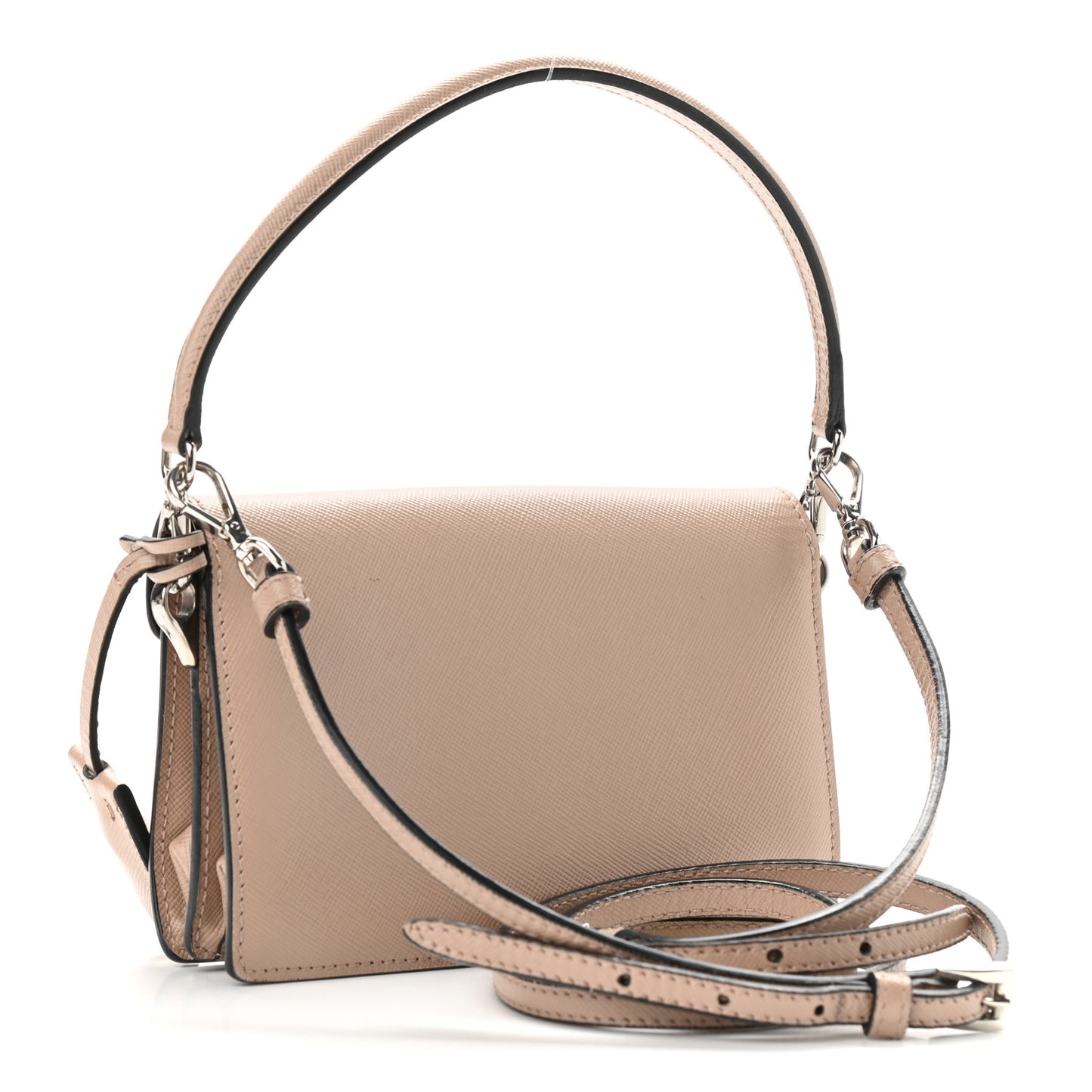 Saffiano Lux Sound Shoulder Bag Cipria