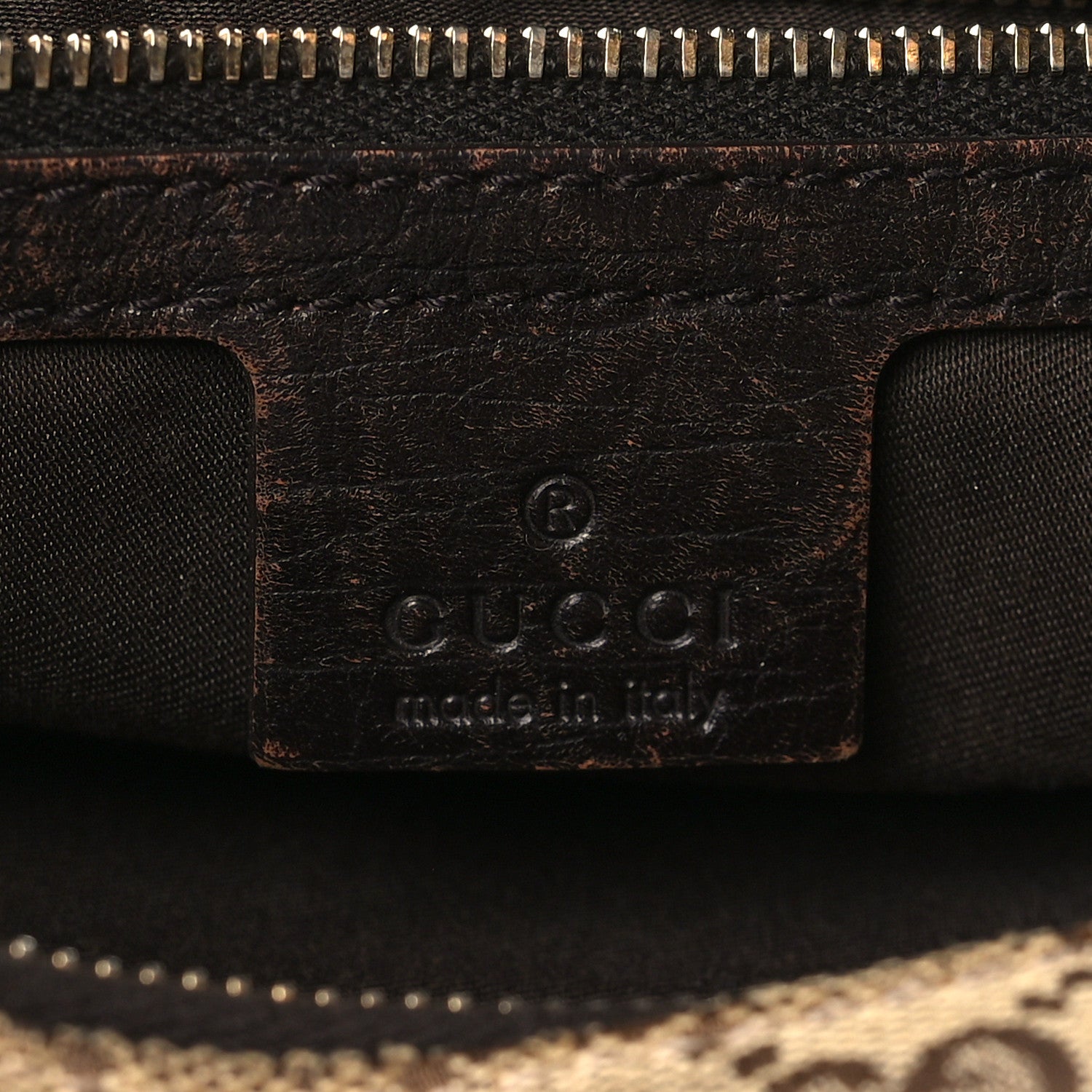 Gucci Monogram Medium Horsebit Chain Hobo Dark Brown 6 of 11