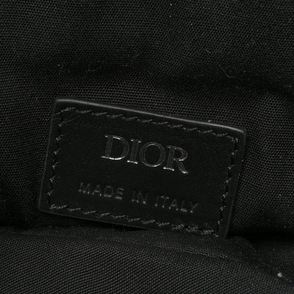 Christian Dior Calfskin Perforated Oblique Galaxy Mens Saddle Bag Black 6 of 8