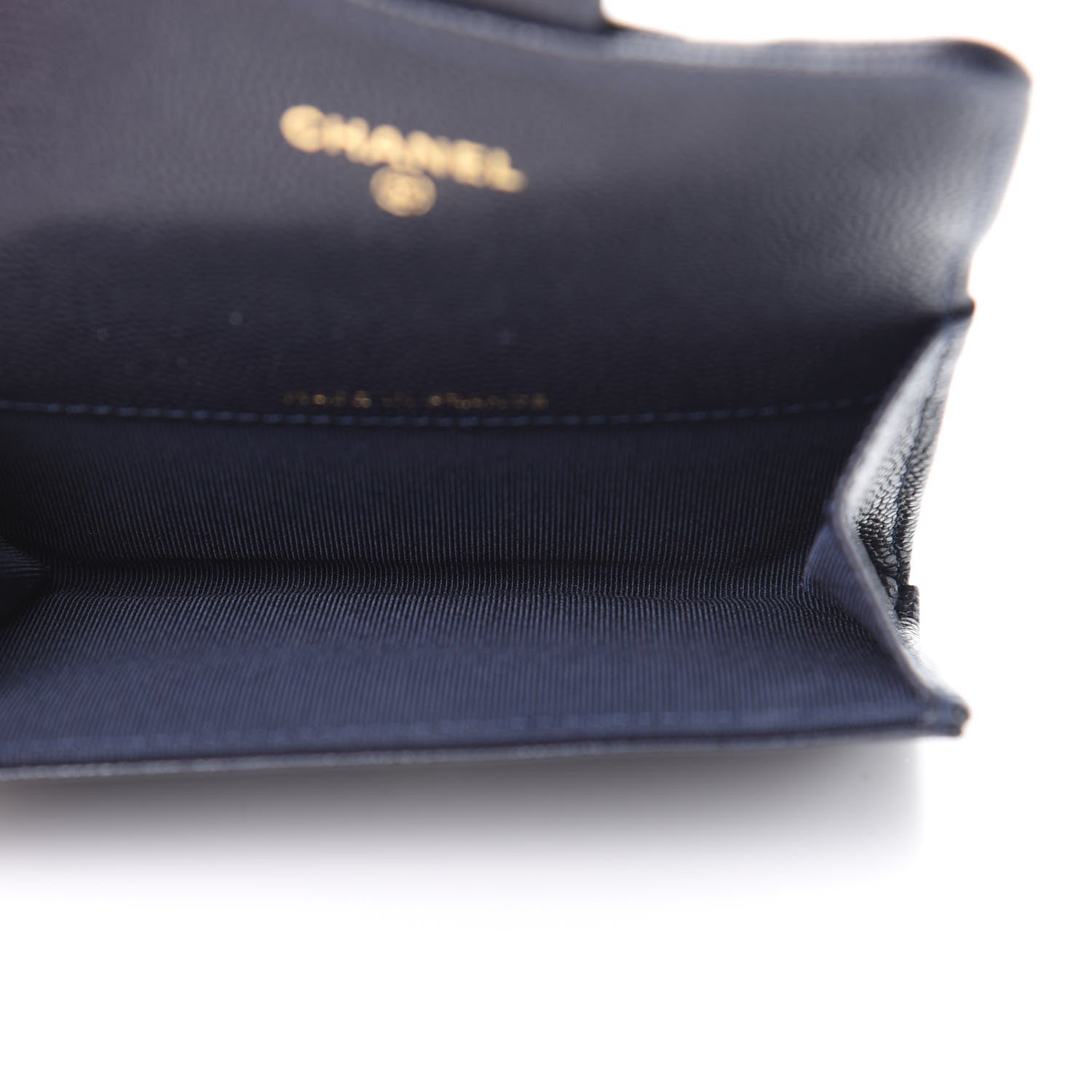 Chanel Caviar Quilted Flap Card Holder Dark Blue 5 of 9