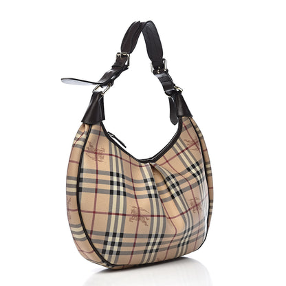 Burberry Haymarket Check Brooklyn Hobo Chocolate 3 of 11