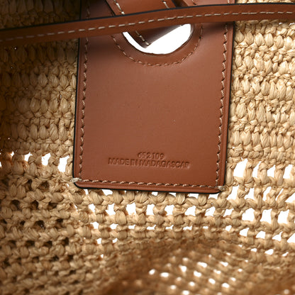 Loewe Raffia Calfskin Paulas Ibiza Balloon Ruffle Basket Tote Bag Natural Tan 11 of 21