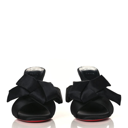 Christian Louboutin Satin Matricia Bow Sandals 37.5 Black 3 of 8