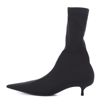 Balenciaga Jersey Crepe Extreme Pointed Toe Knife Booties 37 Black 1 of 7