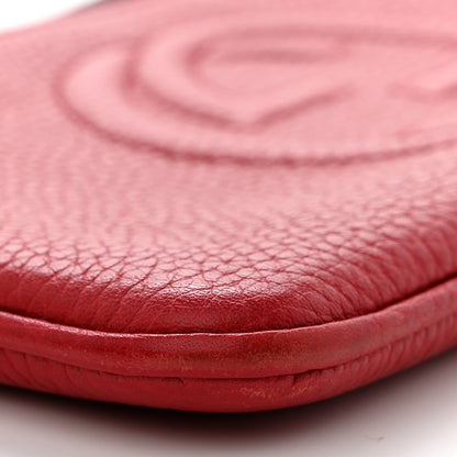 Gucci Pebbled Calfskin Soho Wristlet Vibrant Red 8 of 12