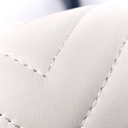 Chanel Calfskin Chevron Quilted Braided Small Boy Flap White Navy 11 of 11