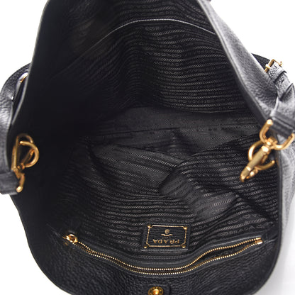 Prada Vitello Daino Tote Black 4 of 9