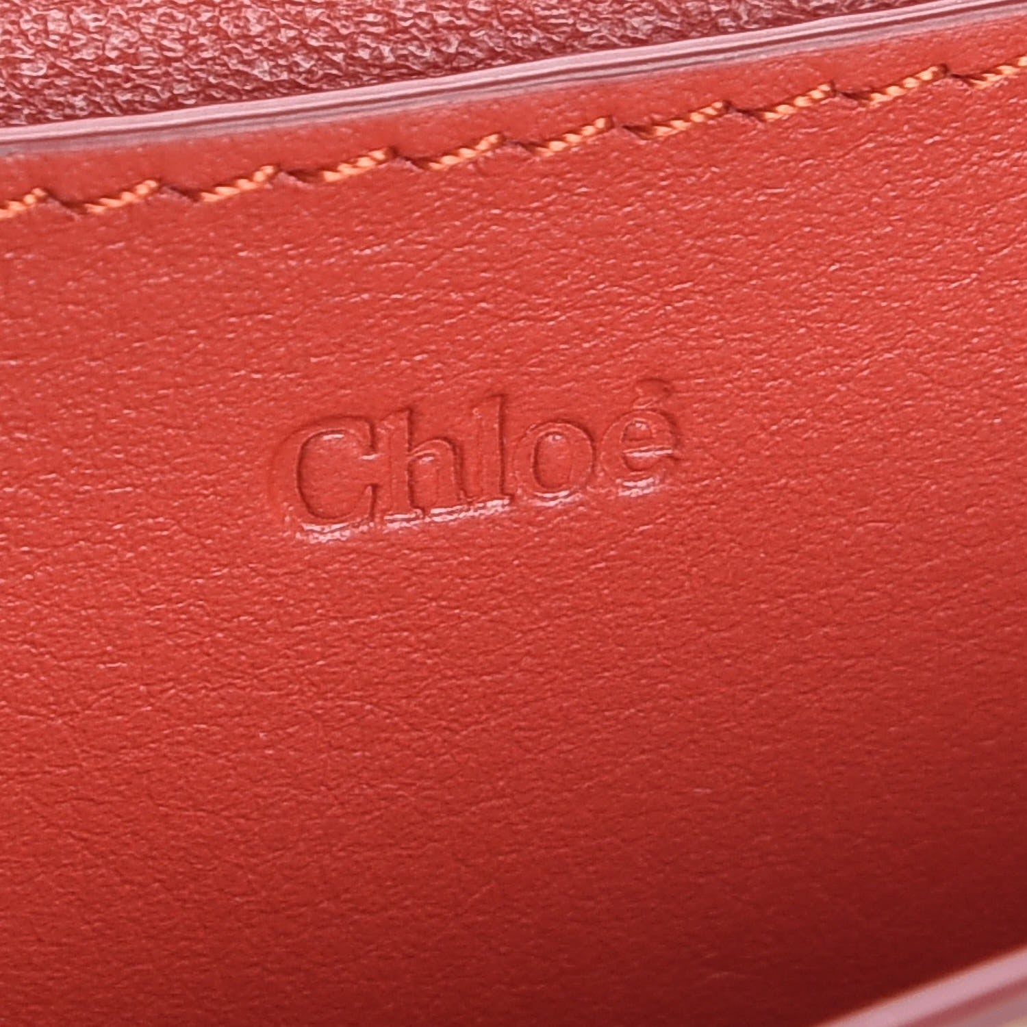 Chloe Calfskin Drew Bijou Clutch Earthy Red 6 of 6
