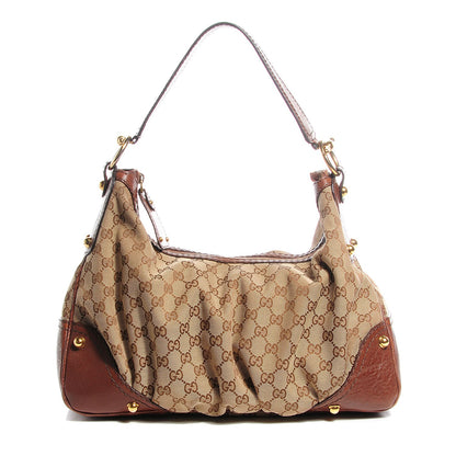 Gucci Monogram Medium Jockey Hobo Brown 1 of 7
