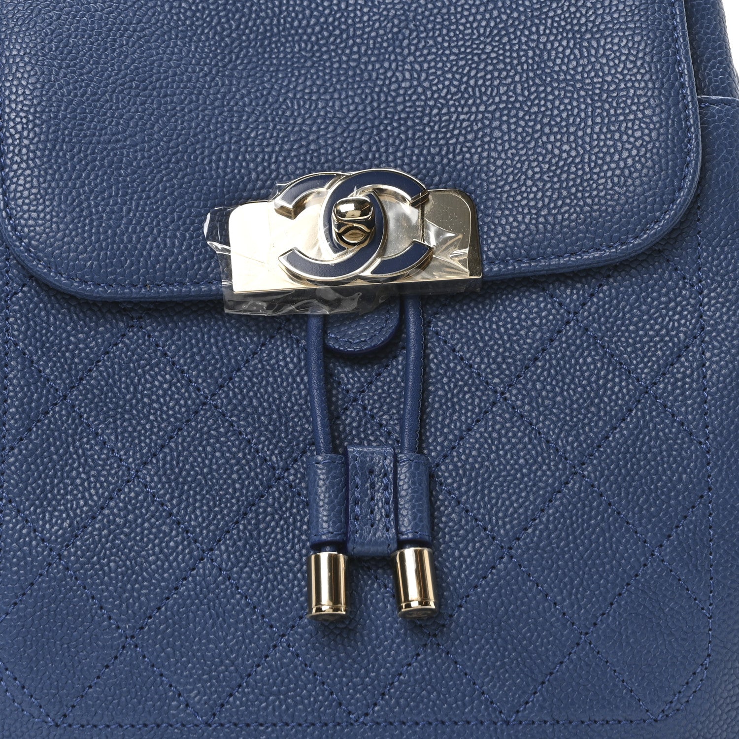 Chanel Caviar Quilted Backpack Blue 7 of 9
