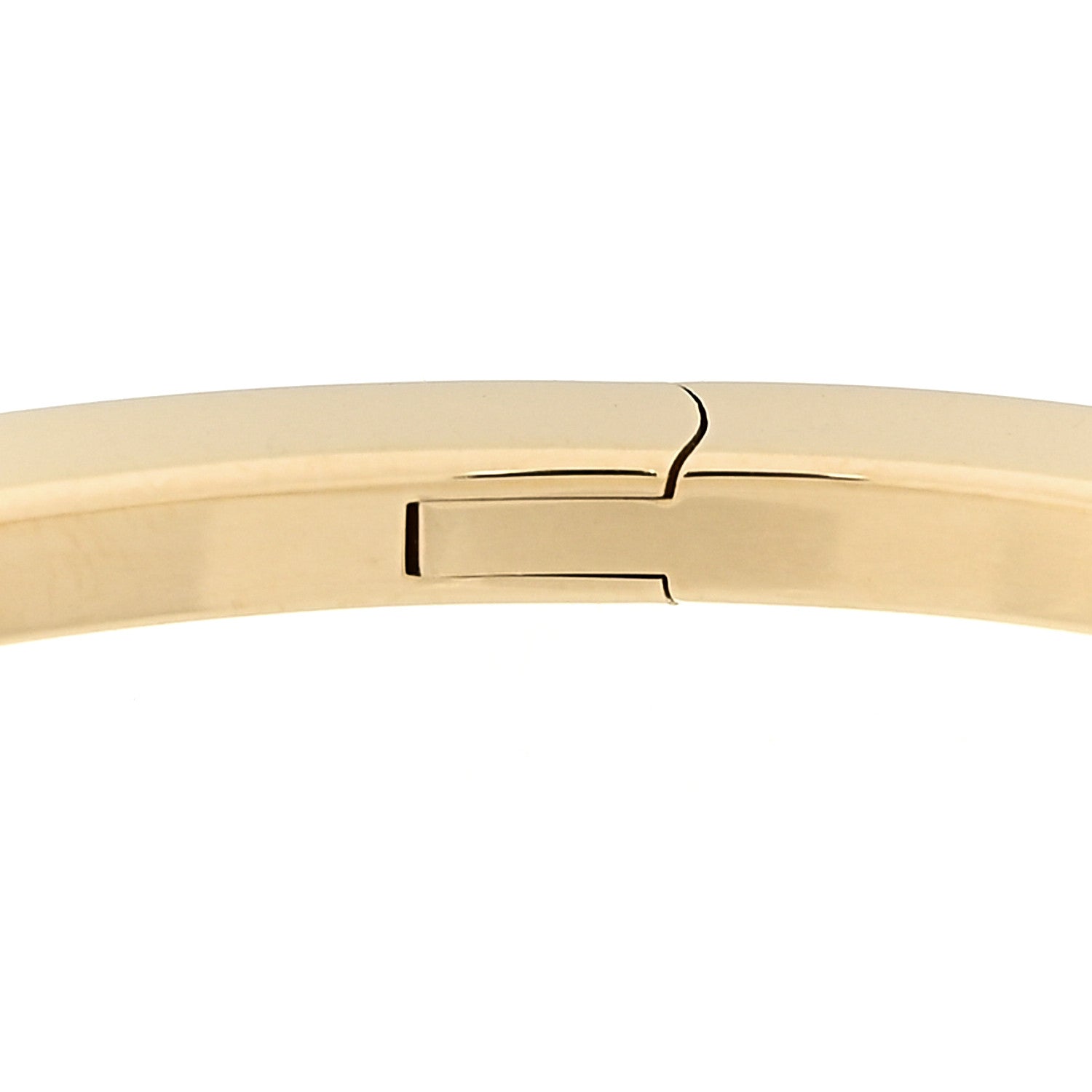 Tiffany 18K Yellow Gold Diamond T Hinged Wire Bangle Bracelet 6 of 8