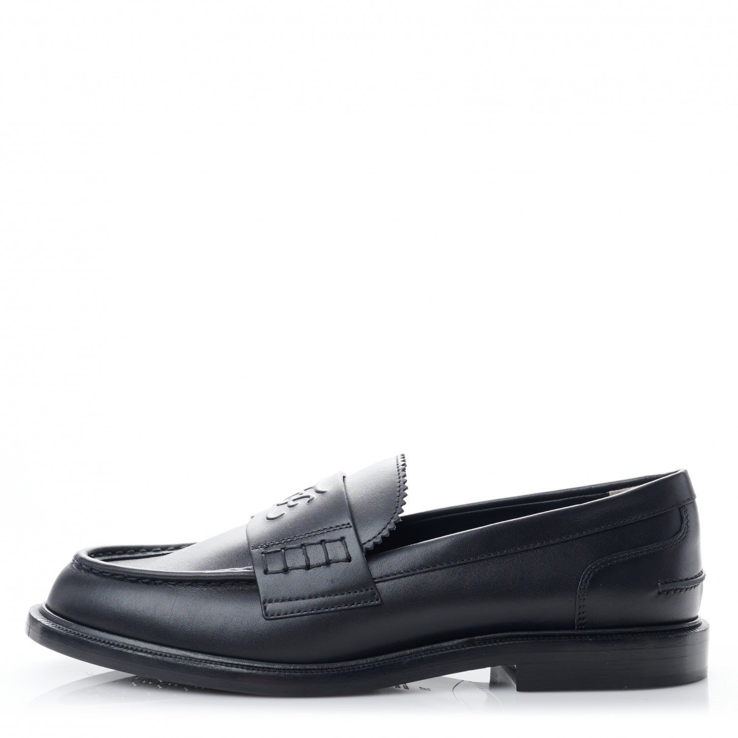 Fendi Calfskin Karligraphy Loafers 39 Black 1 of 7