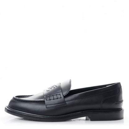 Fendi Calfskin Karligraphy Loafers 39 Black 1 of 7