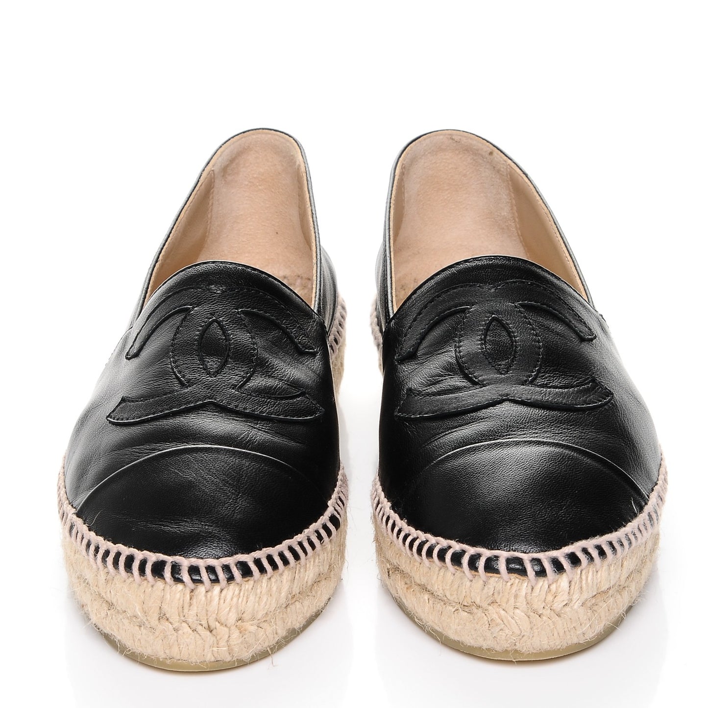 Lambskin CC Espadrilles 36 Black
