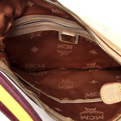 MCM Visetos Striped Hobo White 4 of 12