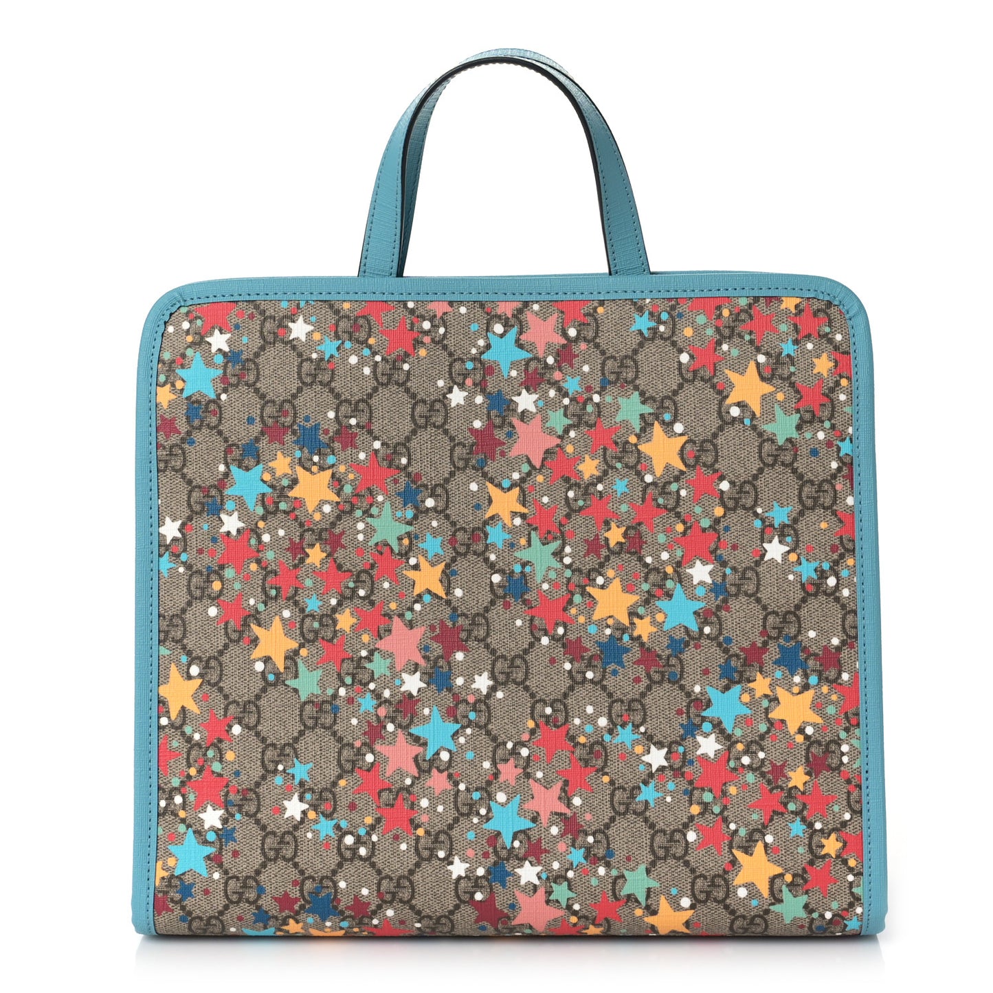GG Supreme Monogram Star Print Childrens Tote Blue Multicolor