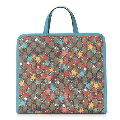 Gucci GG Supreme Monogram Star Print Childrens Tote Blue Multicolor 1 of 9