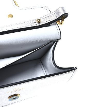 Valentino Garavani Laminated Calfskin Crystal Vlogo Micro Loco Shoulder Bag Silver Crystal 6 of 9