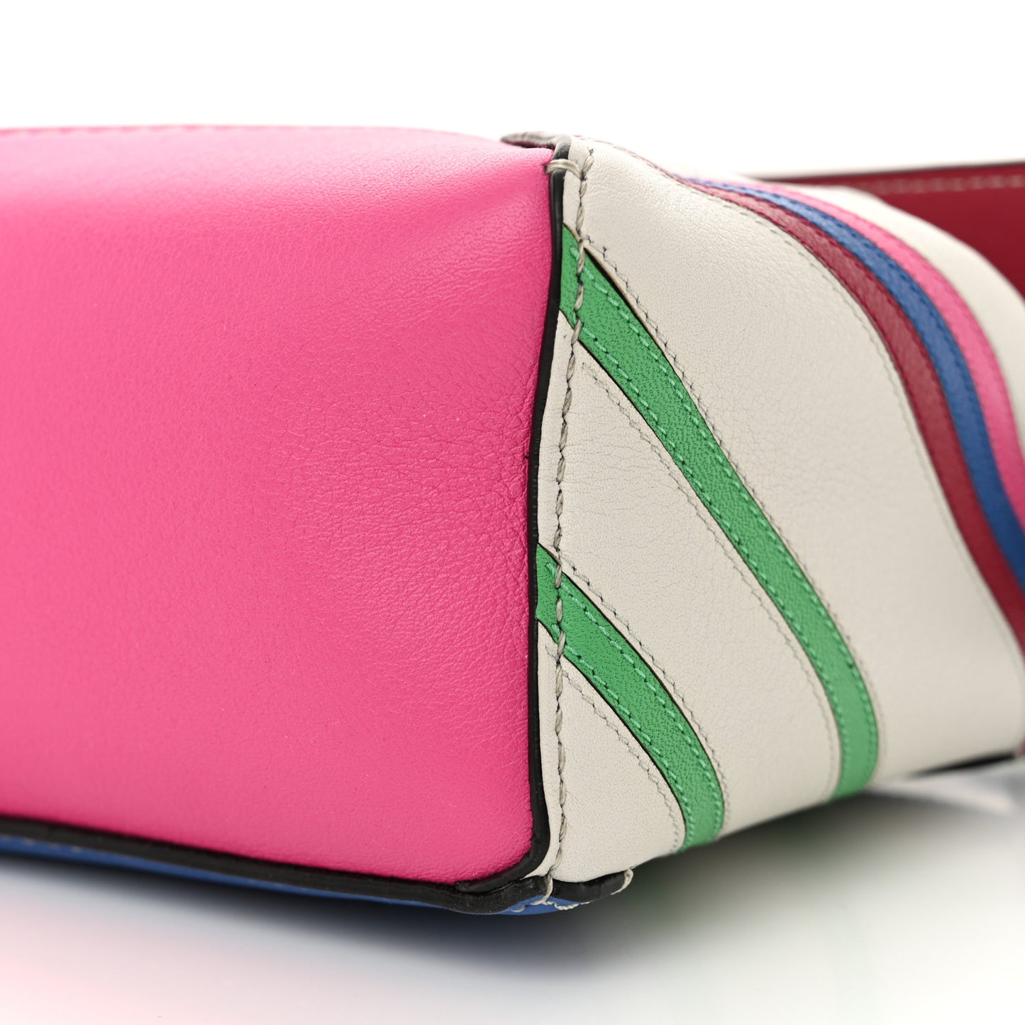 Calfskin Mini Puzzle Edge Bag Grey Multicolor